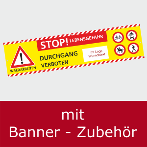 Preview: Zubehör für Absperrbanner, fporstbanner und Jagdbanner wie Seile und Karabiner